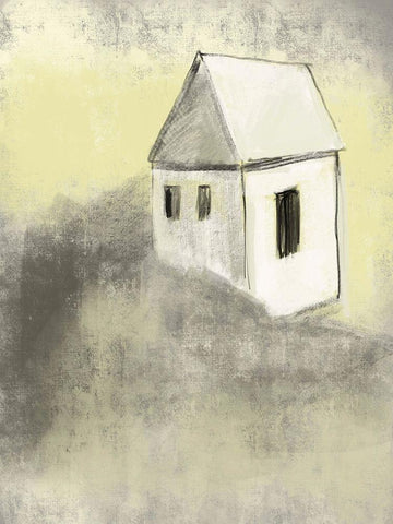 Earthtone Homes 2 White Modern Wood Framed Art Print with Double Matting by Boho Hue Studio