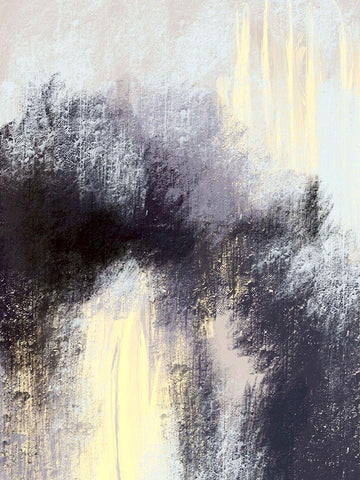 Stormy Abstract 1 White Modern Wood Framed Art Print with Double Matting by Boho Hue Studio