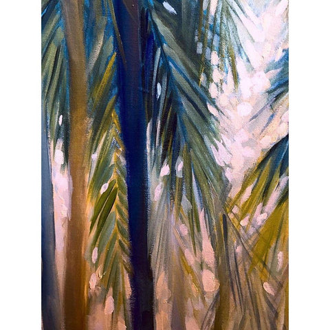 Palm Trees 2 White Modern Wood Framed Art Print by Boho Hue Studio