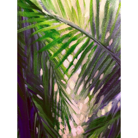 Palm Trees 3 White Modern Wood Framed Art Print by Boho Hue Studio