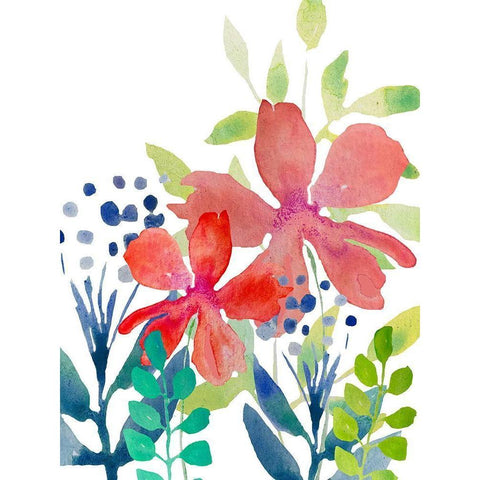Flowers 13 Black Modern Wood Framed Art Print by Boho Hue Studio