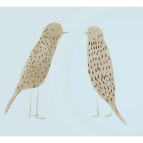 Birds II Black Modern Wood Framed Art Print by Boho Hue Studio