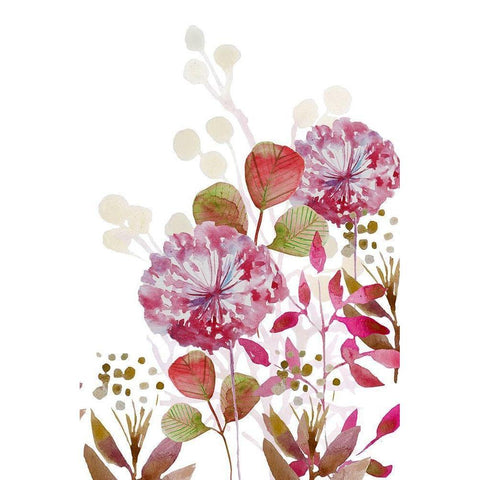 Floral field Bloom 2 White Modern Wood Framed Art Print by Boho Hue Studio