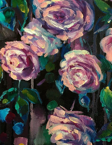 The Roses Black Ornate Wood Framed Art Print with Double Matting by Boho Hue Studio