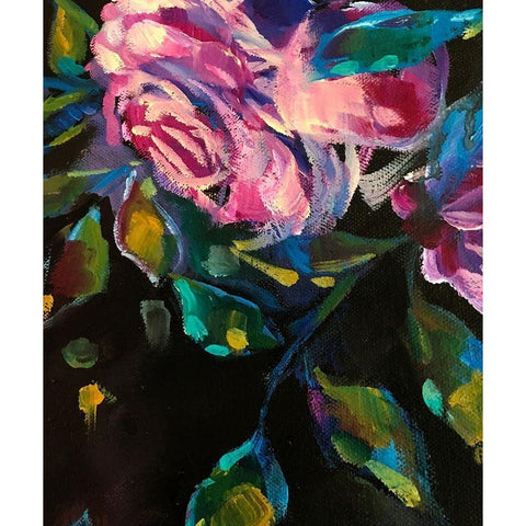 Roses7 Gold Ornate Wood Framed Art Print with Double Matting by Boho Hue Studio