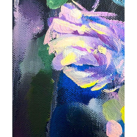 Flowers White Modern Wood Framed Art Print by Boho Hue Studio