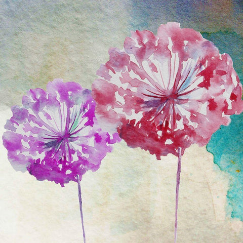 Poof Pair White Modern Wood Framed Art Print with Double Matting by Boho Hue Studio