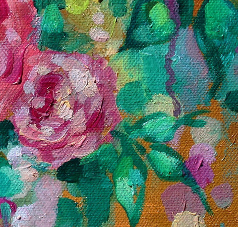 Peripheral Rose 4 White Modern Wood Framed Art Print with Double Matting by Boho Hue Studio