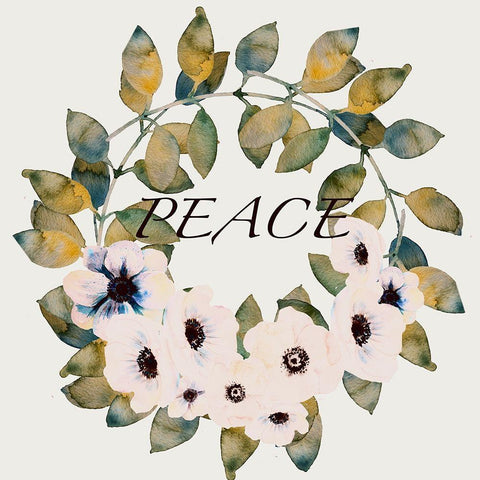 Peace Adlpeace Gold Ornate Wood Framed Art Print with Double Matting by Boho Hue Studio