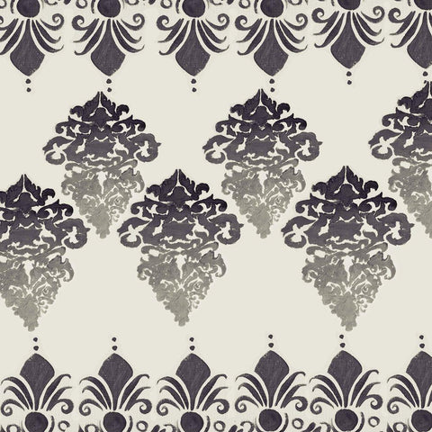Blue Ombre Damask 4 Gold Ornate Wood Framed Art Print with Double Matting by Boho Hue Studio