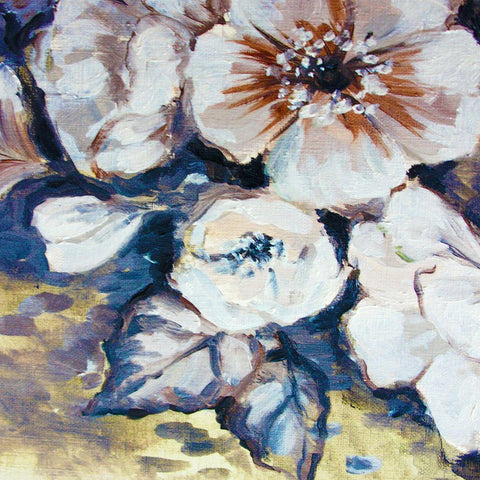 Blossom Bunch 4 White Modern Wood Framed Art Print by Boho Hue Studio