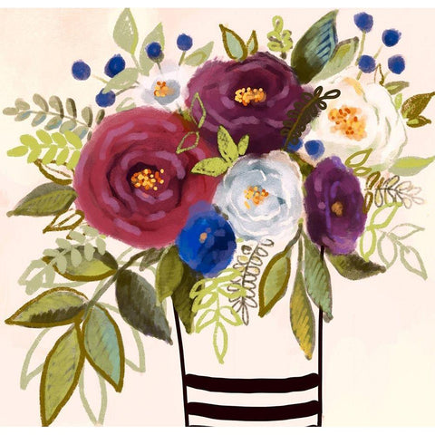 Floral #10 White Modern Wood Framed Art Print by Boho Hue Studio