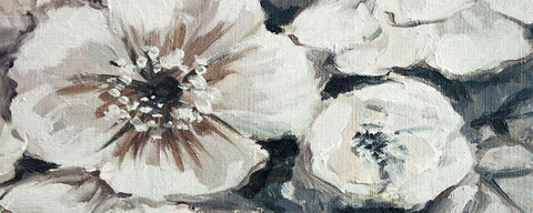 Blossom Bunches White Modern Wood Framed Art Print with Double Matting by Boho Hue Studio