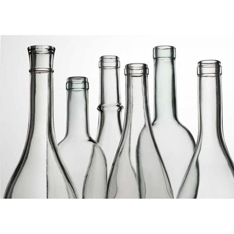 Empty Bottles White Modern Wood Framed Art Print by Seidman, Barry