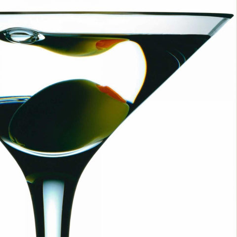 Martini Black Modern Wood Framed Art Print with Double Matting by Seidman, Barry