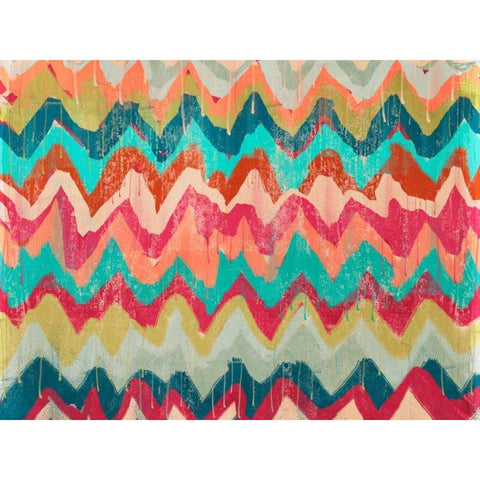 Chevrons White Modern Wood Framed Art Print by Alvarez, Cynthia