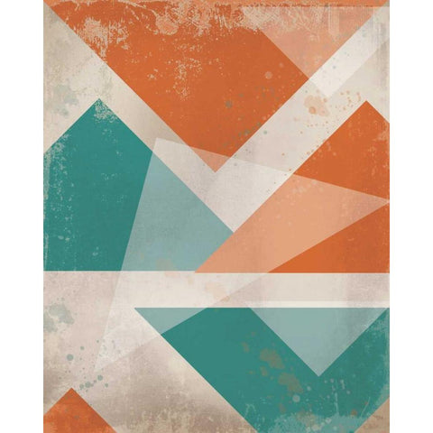 Triangles 2 Black Modern Wood Framed Art Print by Alvarez, Cynthia
