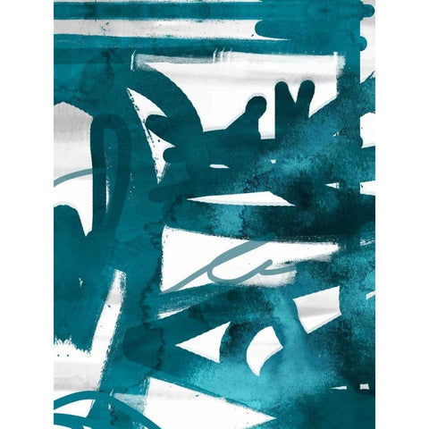 Blue Cynthia 1 White Modern Wood Framed Art Print by Alvarez, Cynthia