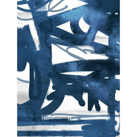 Indigo Graff 2 Black Modern Wood Framed Art Print by Alvarez, Cynthia