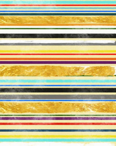 Gold Between Lanes 1 White Modern Wood Framed Art Print with Double Matting by Alvarez, Cynthia