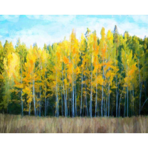Trees 1 Gold Ornate Wood Framed Art Print with Double Matting by Alvarez, Cynthia