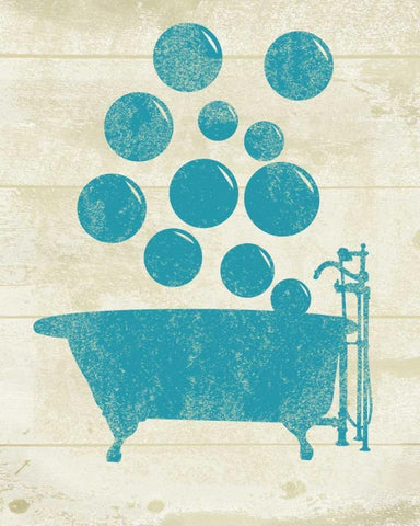 Bath 3 White Modern Wood Framed Art Print with Double Matting by Alvarez, Cynthia