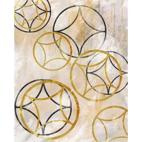Sparkling Spheres 1 Black Modern Wood Framed Art Print with Double Matting by Alvarez, Cynthia