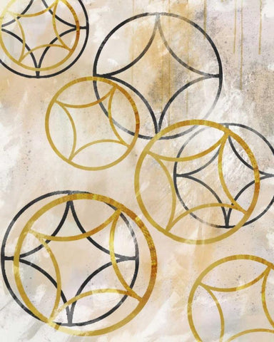 Sparkling Spheres 1 White Modern Wood Framed Art Print with Double Matting by Alvarez, Cynthia
