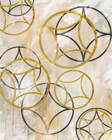 Sparkling Spheres 2 White Modern Wood Framed Art Print with Double Matting by Alvarez, Cynthia
