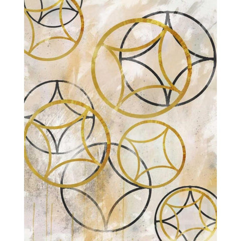 Sparkling Spheres 2 Black Modern Wood Framed Art Print with Double Matting by Alvarez, Cynthia