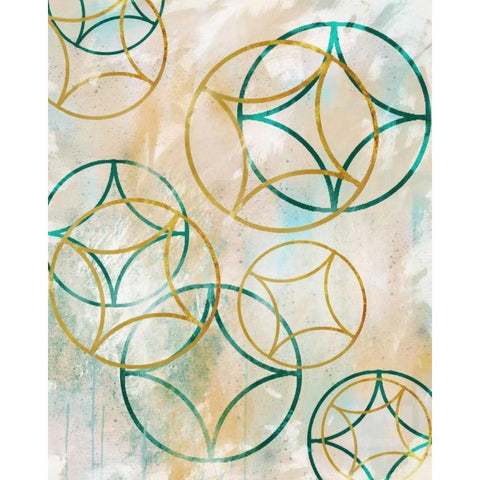 Sparkling Spheres 2 Black Modern Wood Framed Art Print with Double Matting by Alvarez, Cynthia