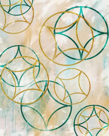 Sparkling Spheres 2 Black Ornate Wood Framed Art Print with Double Matting by Alvarez, Cynthia