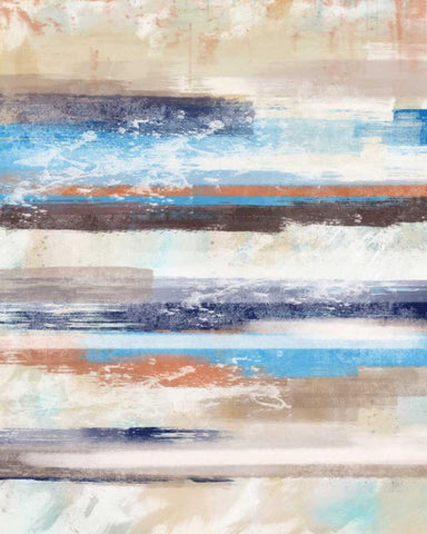 Lines A White Modern Wood Framed Art Print with Double Matting by Alvarez, Cynthia