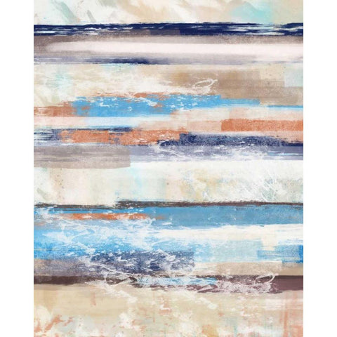 Lines B White Modern Wood Framed Art Print by Alvarez, Cynthia