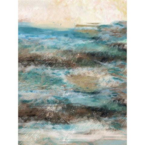 Waves 02 White Modern Wood Framed Art Print by Alvarez, Cynthia