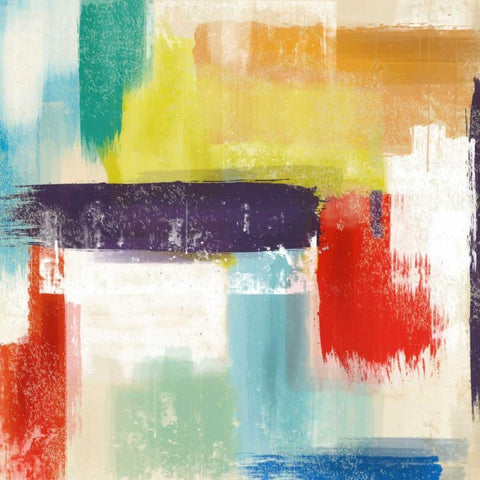 Contemp B White Modern Wood Framed Art Print with Double Matting by Alvarez, Cynthia