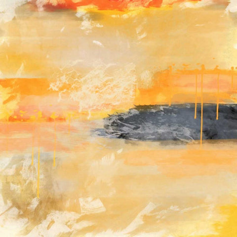 Orange 1 Black Modern Wood Framed Art Print by Alvarez, Cynthia