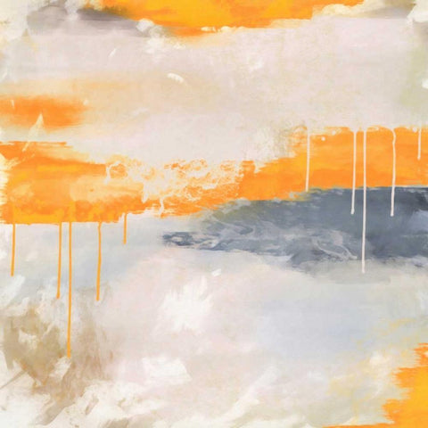 Orange 3 Black Modern Wood Framed Art Print by Alvarez, Cynthia