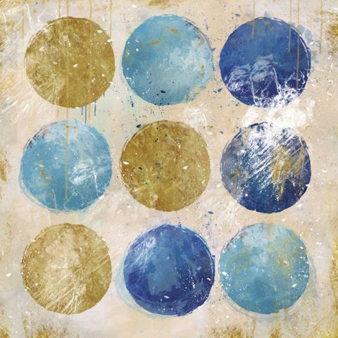 Circles B Black Modern Wood Framed Art Print by Alvarez, Cynthia