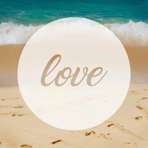 Circle Love White Modern Wood Framed Art Print with Double Matting by Alvarez, Cynthia