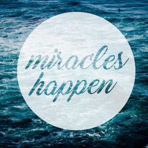 Miracles Happen White Modern Wood Framed Art Print by Alvarez, Cynthia