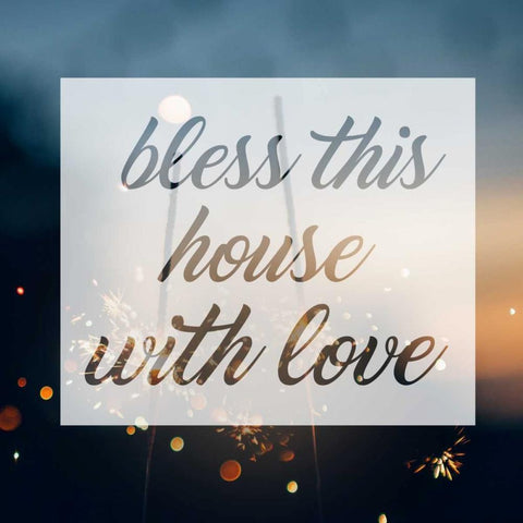 Bless This House Gold Ornate Wood Framed Art Print with Double Matting by Alvarez, Cynthia