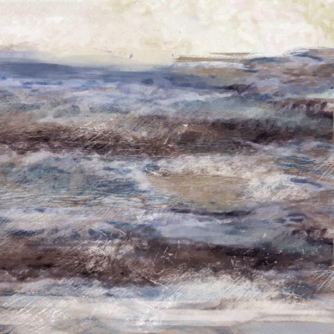 Currents 2 White Modern Wood Framed Art Print with Double Matting by Alvarez, Cynthia