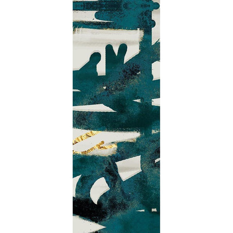 Teal and Flare B White Modern Wood Framed Art Print by Alvarez, Cynthia