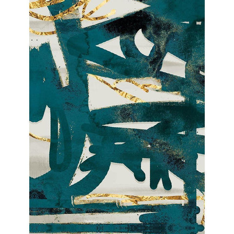 Teal and Flare 2 Black Modern Wood Framed Art Print by Alvarez, Cynthia