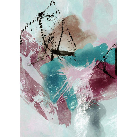 The Fuse 1 Black Modern Wood Framed Art Print with Double Matting by Alvarez, Cynthia