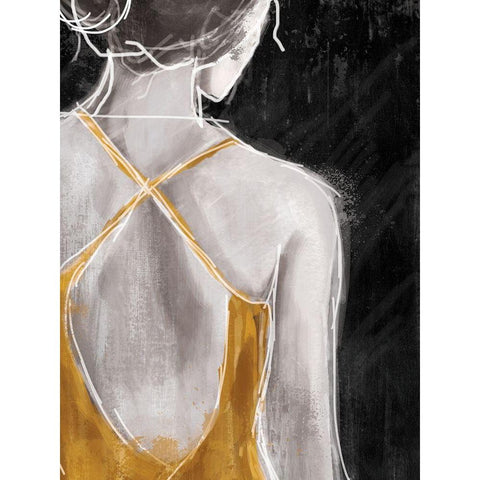 Gold on The Town 1 Black Modern Wood Framed Art Print by Alvarez, Cynthia