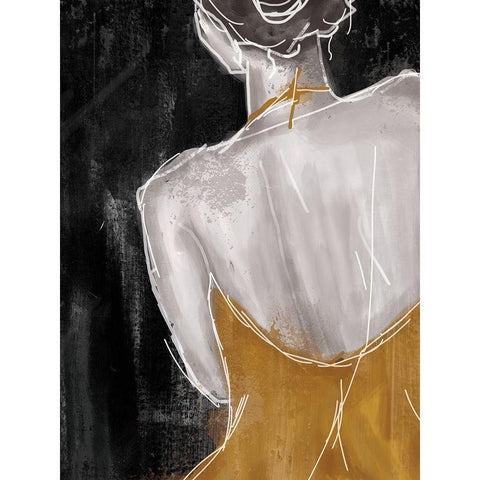 Gold on The Town 2 Black Modern Wood Framed Art Print by Alvarez, Cynthia