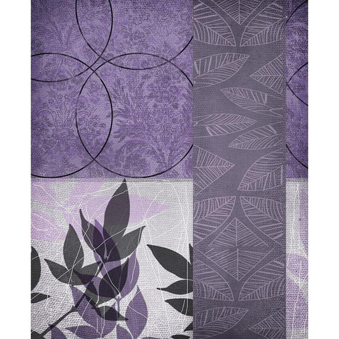 Vibrant Purple Leaf 1 Black Modern Wood Framed Art Print with Double Matting by Dyer, Beverly