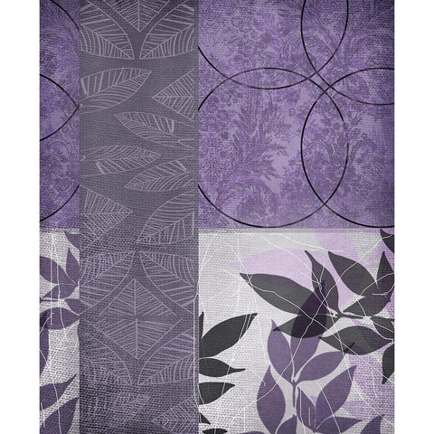 Vibrant Purple Leaf 2 Black Modern Wood Framed Art Print with Double Matting by Dyer, Beverly